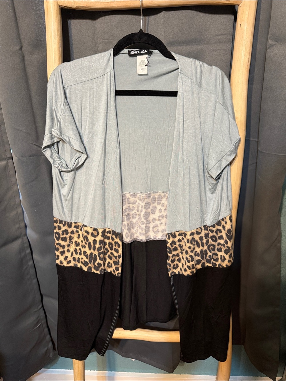 HEIMISH USA Light Gray Open Cardigan
